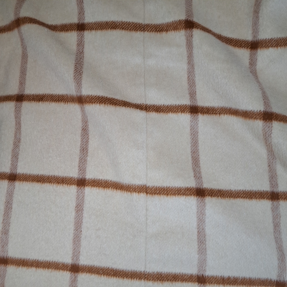 Joie Cream and Brown Plaid Blazer Women's Small Fits Like A Meduim Read #31 - Picture 6 of 7